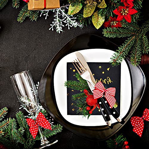 Apriciti Black And Gold Birthday Paper Napkins, 100 Pack Square Party Beverage Cocktail Napkins With Gold Foil Words "Happy Birthday", Perfect For Adults And Kids Birthday Party Celebration Decoration #TOP5