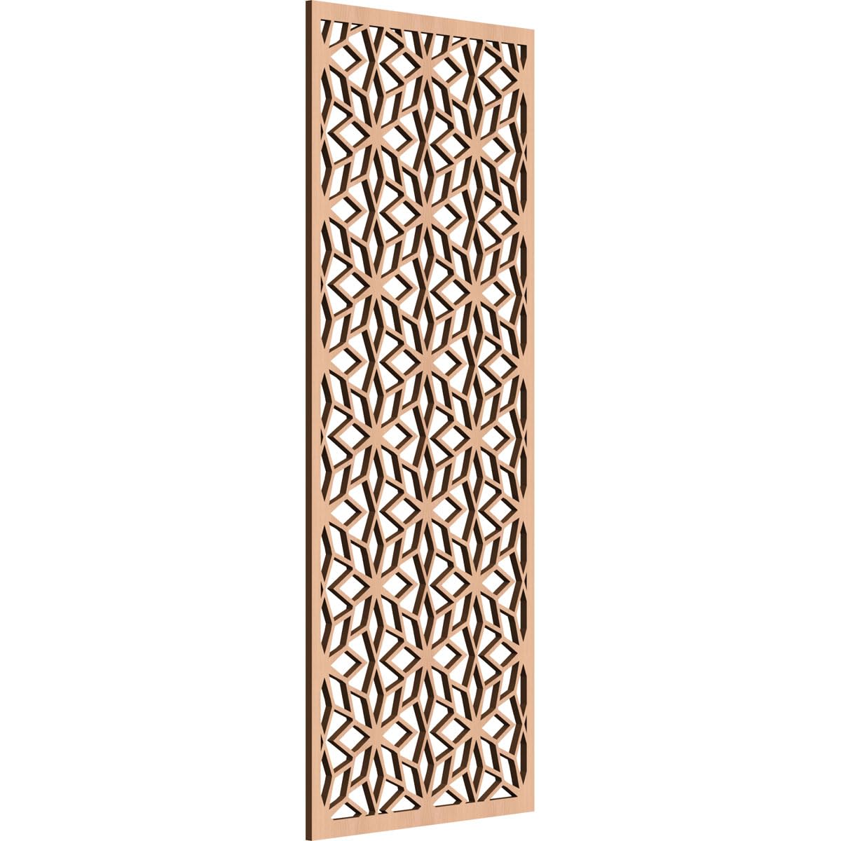 Lake Decorative Pierced Fretwork Wood Wall Panels, 13 3/8"W x 34 3/8"H x 1/4"T, Alder
