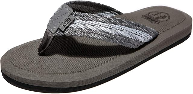 NewDenBer NDB Classic Plush Unisex Adults Flip Flops Grey Size: 12 UK