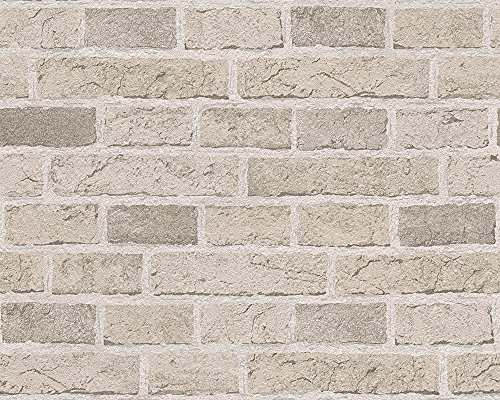 Innova 7798-30 A.S. Creation Brick Wallpaper, Grey 779830, Roll Size: 10.05m x 0.53m