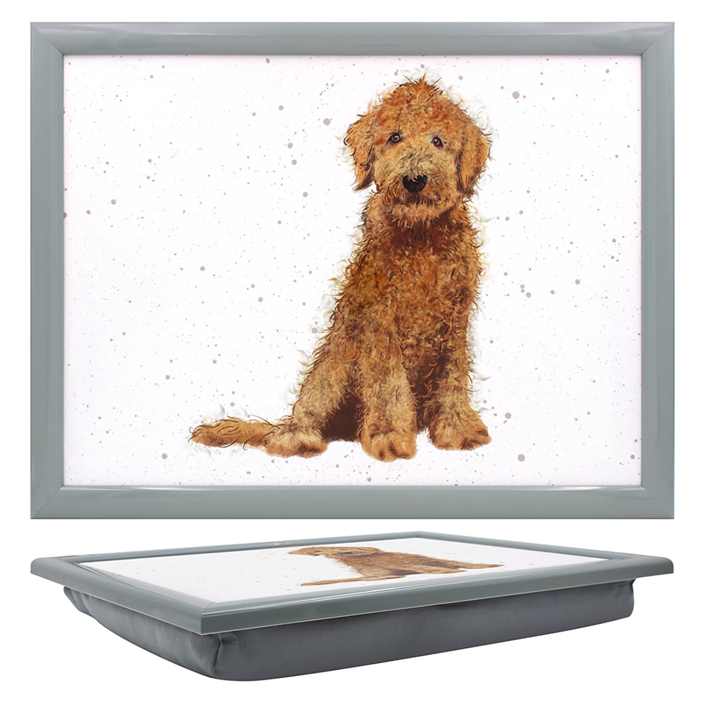 Lesser & Pavey Cockapoo Cushioned Lap Tray | Lovely Lap Trays With Padded Cushion, Perfect For Eating On The Sofa | Lap Trays For Eating Homes - Sarah Boddy