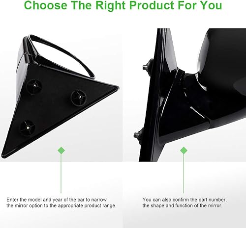 Miniatura 5 de SCITOO Espejo de visión lateral del conductor compatible con Chevy Blazer S10 para Chevy Blazer S10 para GMC Jimmy S-15 para GMC S-15 para GMC S-15