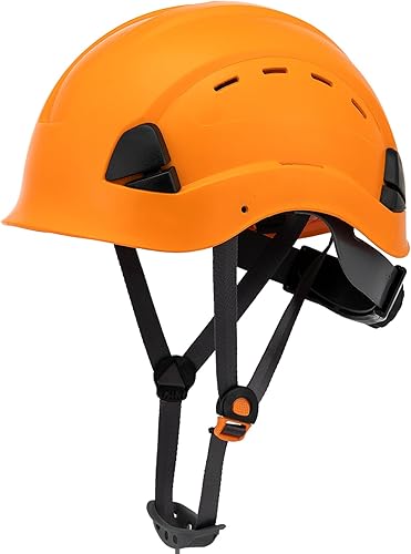Miniatura 1 de Hard Hats Construction OSHA Safety Helmet with Chin Strap ANSI Z89.1 Approved Vented Hardhat Arborist Tree Construction Work Helmet Casco De