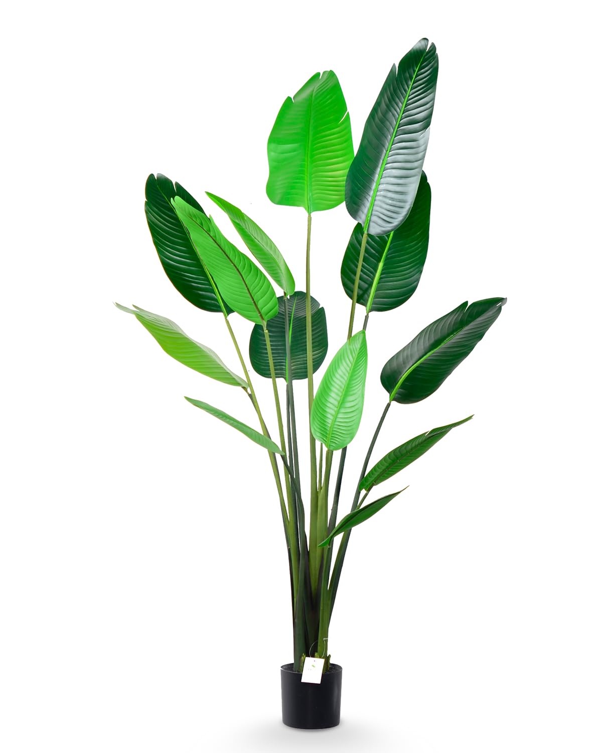 Artificial Plant Indoor Bird of Paradise Tree, Fake Plant Palm Tree with 13 Adjustable Leaves, 6ft Large Tropical Faux Banana Tree in Pot, Nice for Home Decor & Housewarming Gift