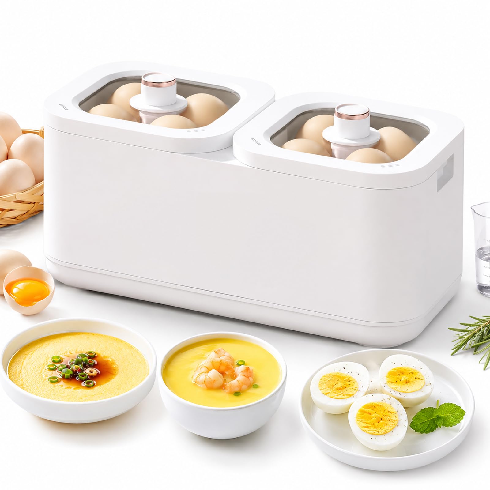 8 Smart Egg Cooker, 24H Timer i 6 trybów