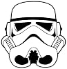 Stormtrooper Helmet sticker decal 4 x 4"