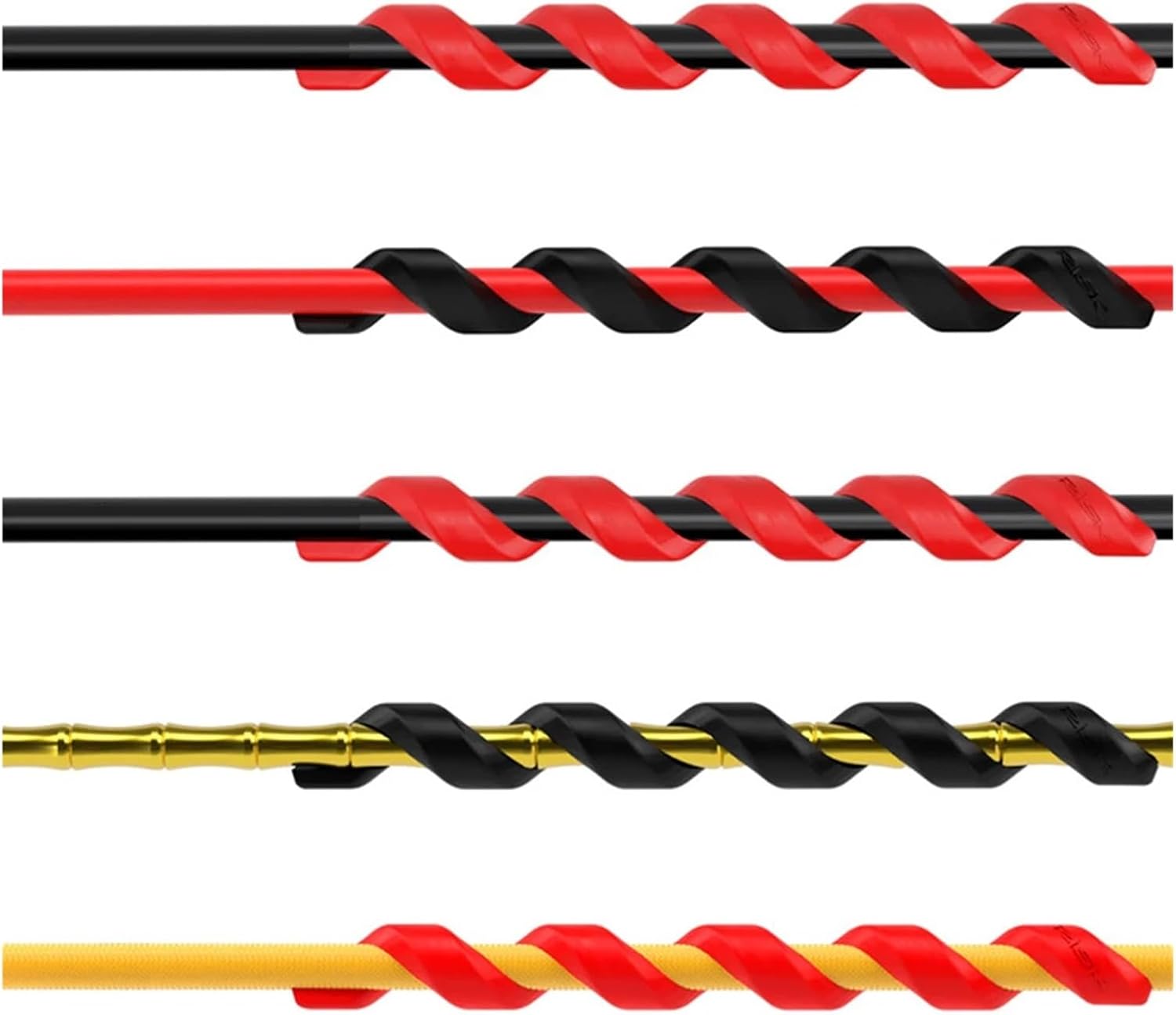 Ebike Cable Management 26pc Bike Brake Cable Housing Protection Outer Gear Hose Silicone Rubber Flexible Spiral Wrap Winding Wire Protector(Red)