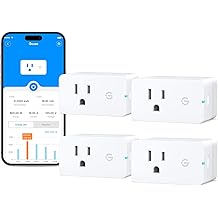 Govee Smart Plug with Energy Monitoring, WiFi Bluetooth Plug Work with Alexa and Google Assistant, 15A Smart Outlets with Timer &amp; Group Controller, No Hub Required, ETL&amp;FCC Certified for Home, 4 Pack