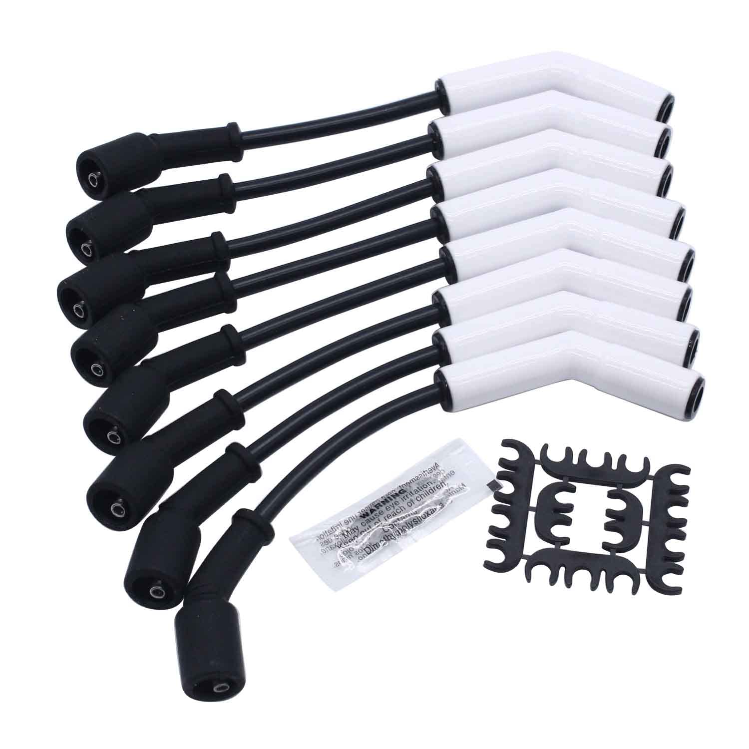 1 Set SHLPDFM Extreme 9000 Spark Plug Wire Set 9070C Compatible with GM Gen 4 LS3/LS4/LS7 Engines 8mm Wires Ceramic b