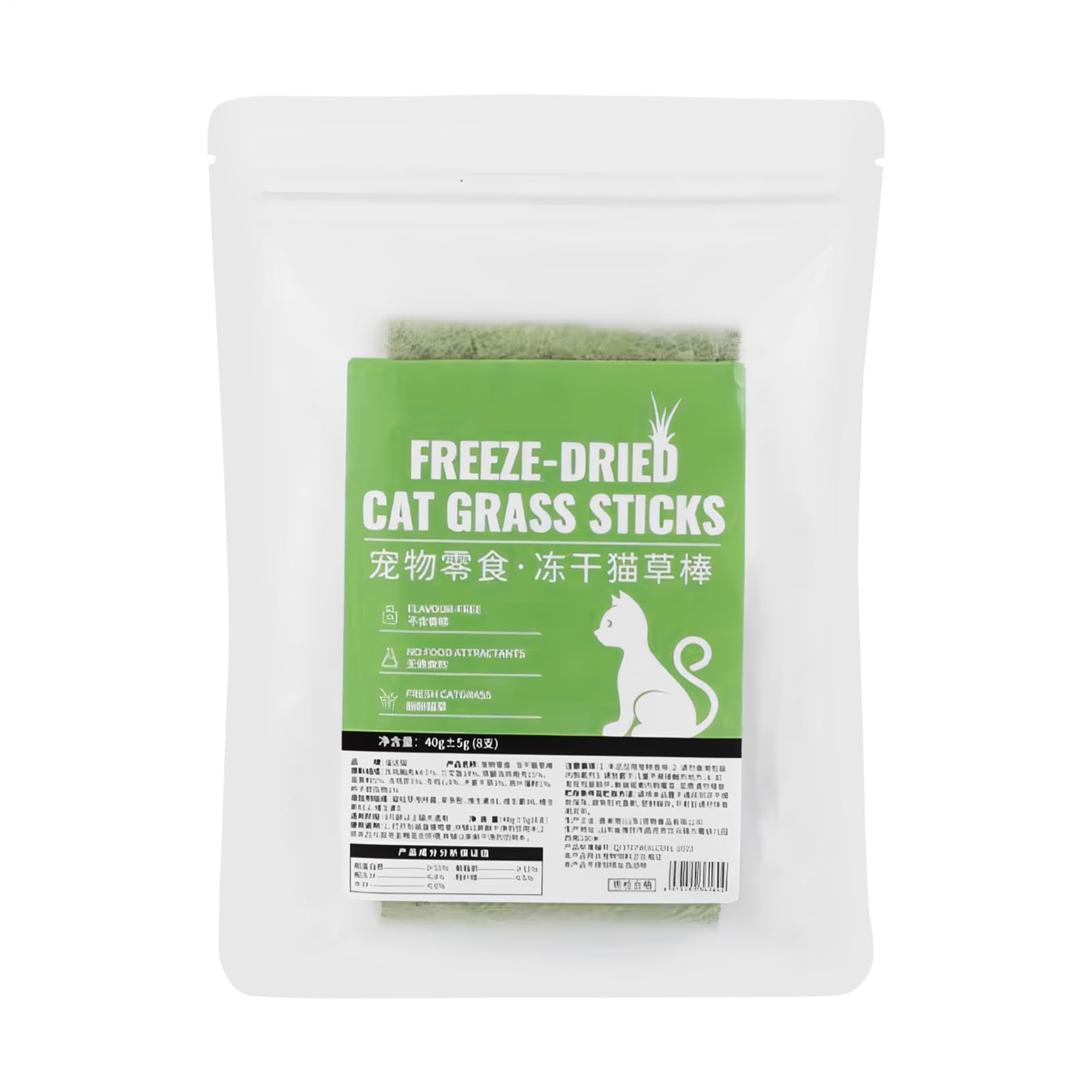Cat Grass Sticks | 8 Sticks Cat Chewing Snacks | Freeze-Dried Teeth Cleaning Treats, Flavored Chewing Snacks Effective For Teeth Gut Care