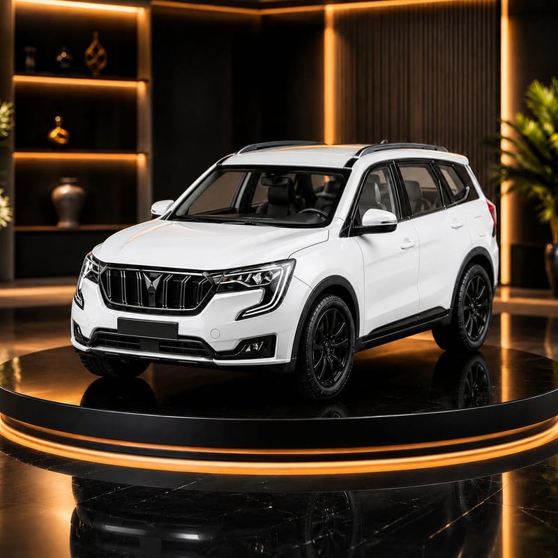 Metal |XUV-700| Toy Car Pullback Die Cast Car |Light Sound| Open Doors [ Black and White ]-8-image-19
