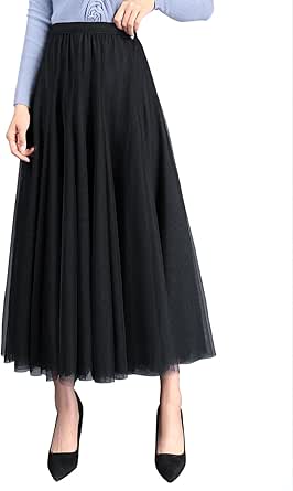 Jupe Longue Tutu Tulle Femme - Taille élastique Unique - Fée, Décontractée, Mariage