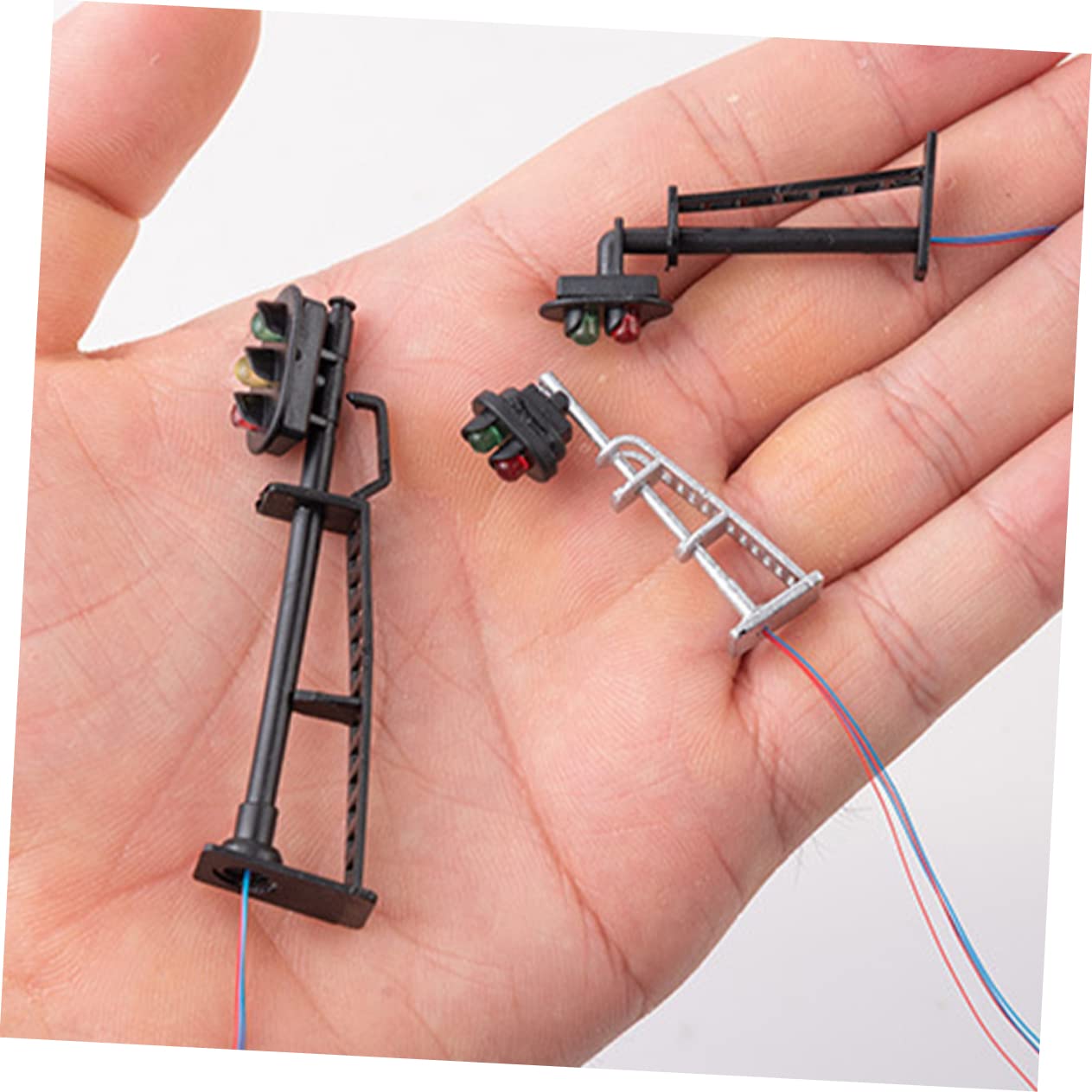 Angoily DIY Traffic Lamp Decor Mini Traffic Light Model for Table Scene Adornment Realistic Signal Light