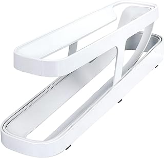 ovos para geladeira, suporte ovos para geladeira, recipiente armazenamento ovos geladeira automático 2 níveis, caixa armazenamento ovos com fundo antiderrapante, bandejas ovos geladeira para balcão