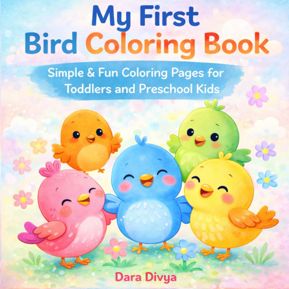 My first Bird colouring book: 25 Simple & Fun Coloring Pages
