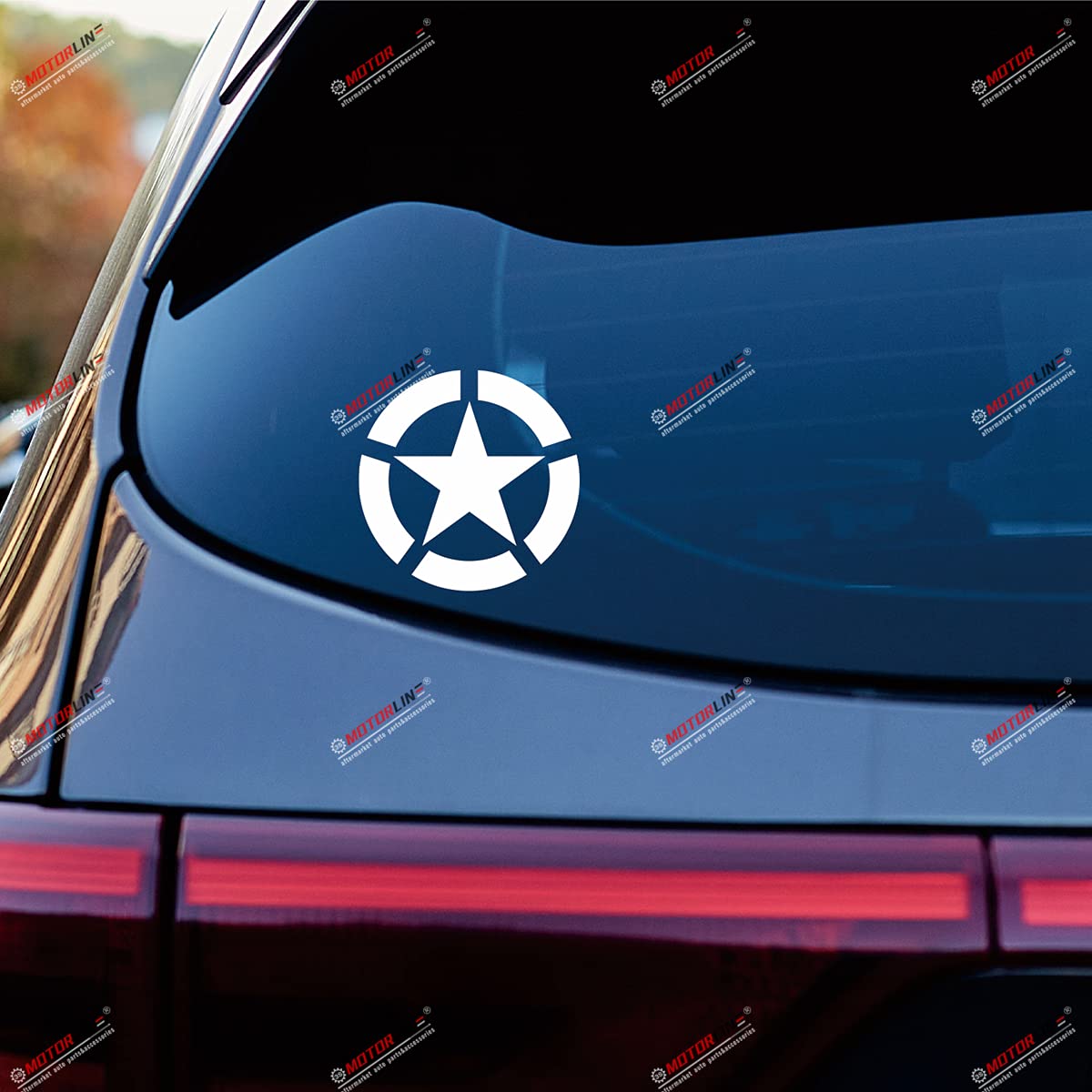 2 Pack - Black 4 Inch Army Star WW2 Decal Stickers For Car, Jeep, Truck, Laptop | Die-Cut Vinyl - View #14