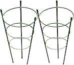 LEOBRO Tomato Cage, 2 PCS Plant Support Cage Rust Resistant Garden Ring Stake Plant Support for Tomato, Trellis, Climbing Plant, Flower, Small Plant Cages for Small Plants,17.7