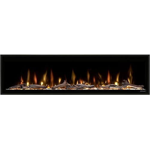Dimplex Ignite Evolve 60 Inch Built-in Linear Electric Fireplace - Includes Driftwood Logs, Glass Media Kit, Multi-Function Remote - Personalize Flame Colors & Control with The Flame Connect App