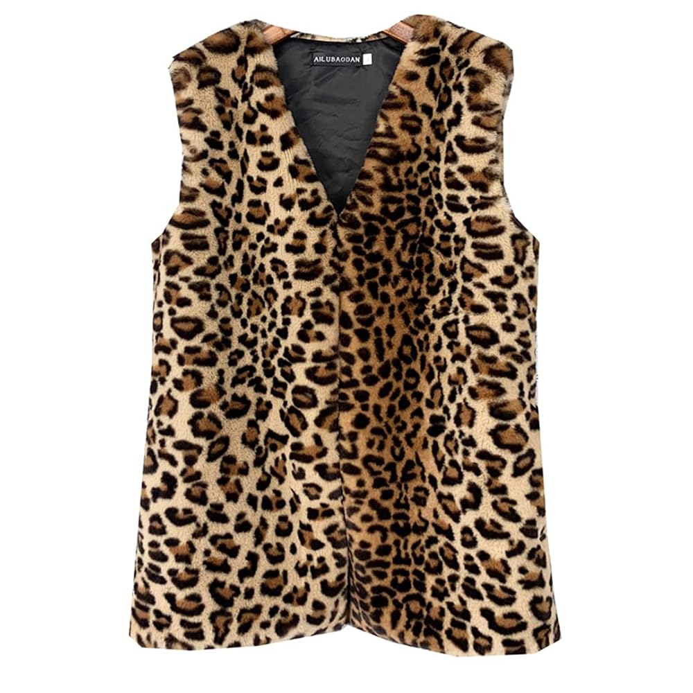 【即完売】Us Fake Fur Leopard Zip Up Vest 即完売】Us Fake Fur Leopard Zip Up Vest 即完売】Us Fake Fur