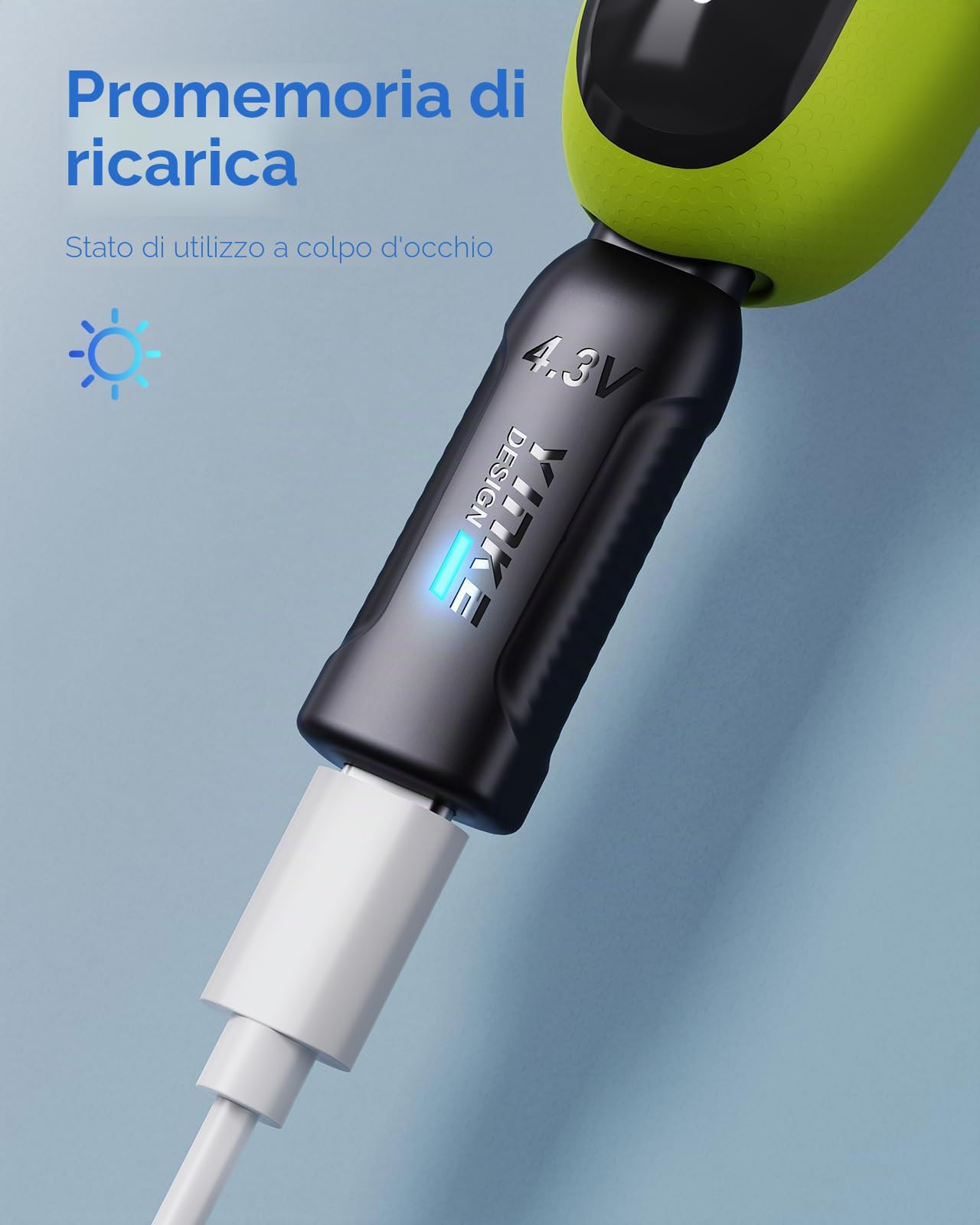 4,3 V Convertitore di Caricabatteria per Rasoio Elettrico Tipo C da Philips Oneblade QP2510/QP2515/QP2520/QP2620, Adattatore di Alimentazione per Rasoio Elettrico A00390 (cavo escluso)