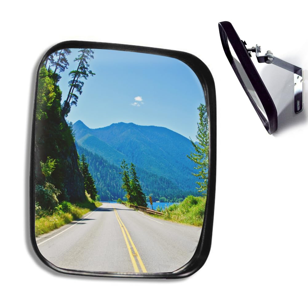 LOMUG Miroir de circulation grand angle sécurité convexe allée familiale garage hôpital parking sécurité routière miroir à point unique, intérieur et extérieur, 16 * 19 cm