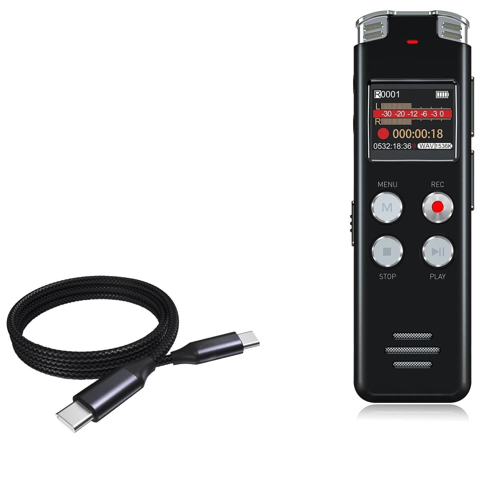 BoxWave Cable Compatible with EVISTR L357 - DirectSync PD Cable (3ft) - USB-C to USB-C (100W), Type C Braided Charge and Fast Sync - Jet Black