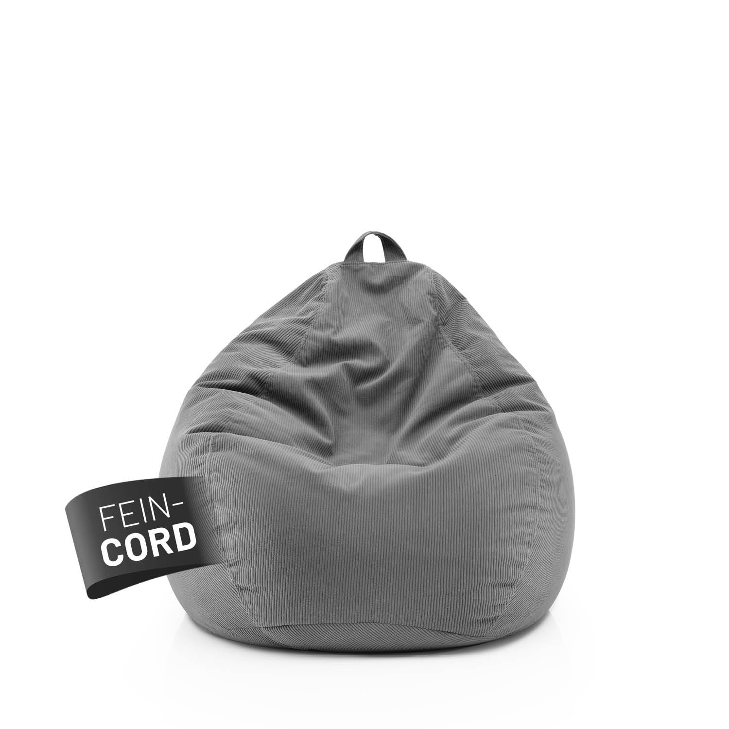 Lumaland Sitzsack Comfort Line Feincord M – 120 L – Indoor, waschbar