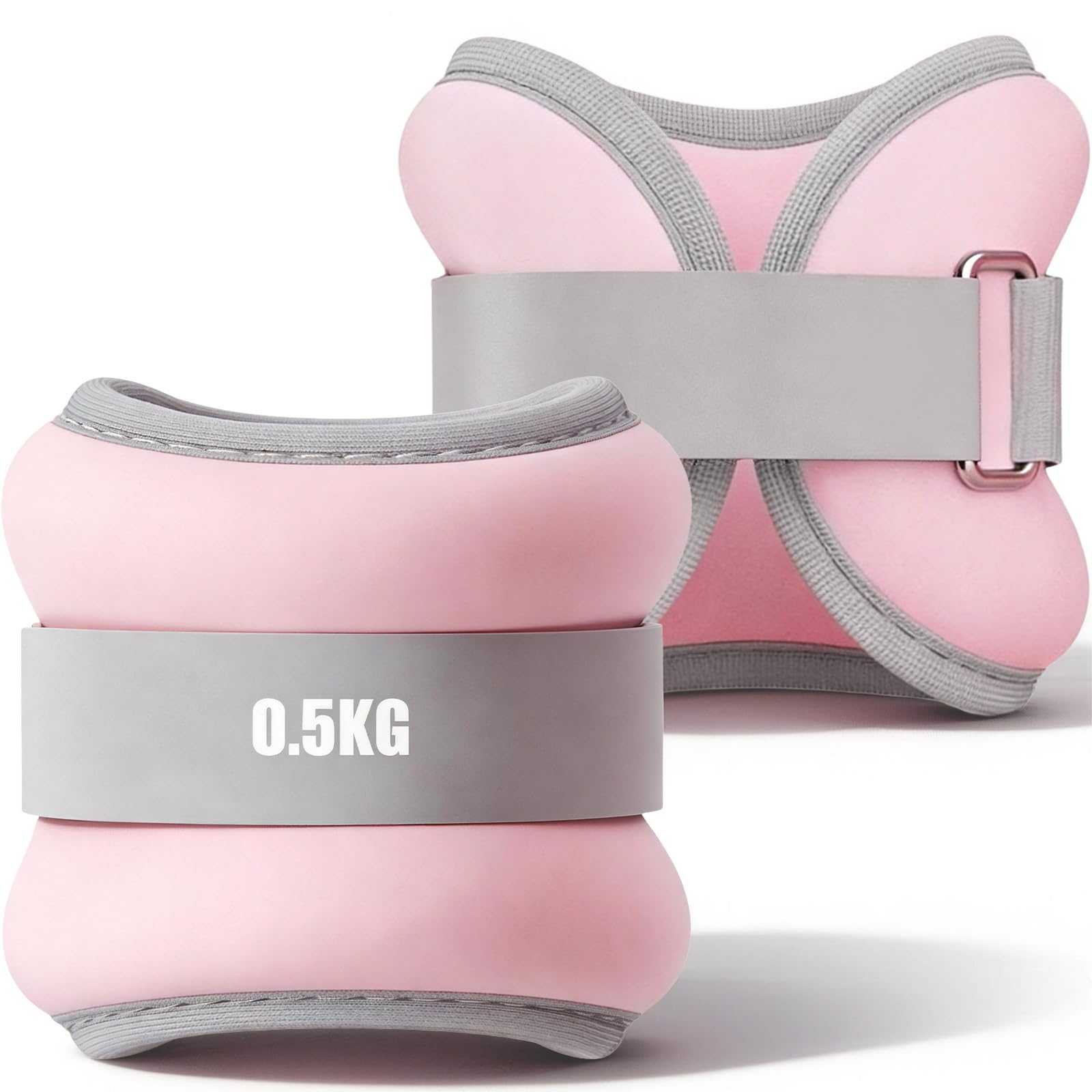 Wrist and Ankle Weights for Women Men, 2 Pcs Wrist Leg Weights for Women 0.5kg-2kg with Storage Bag, for Pilates, Jogging, Gymnastics, for Strength Training and Fitness