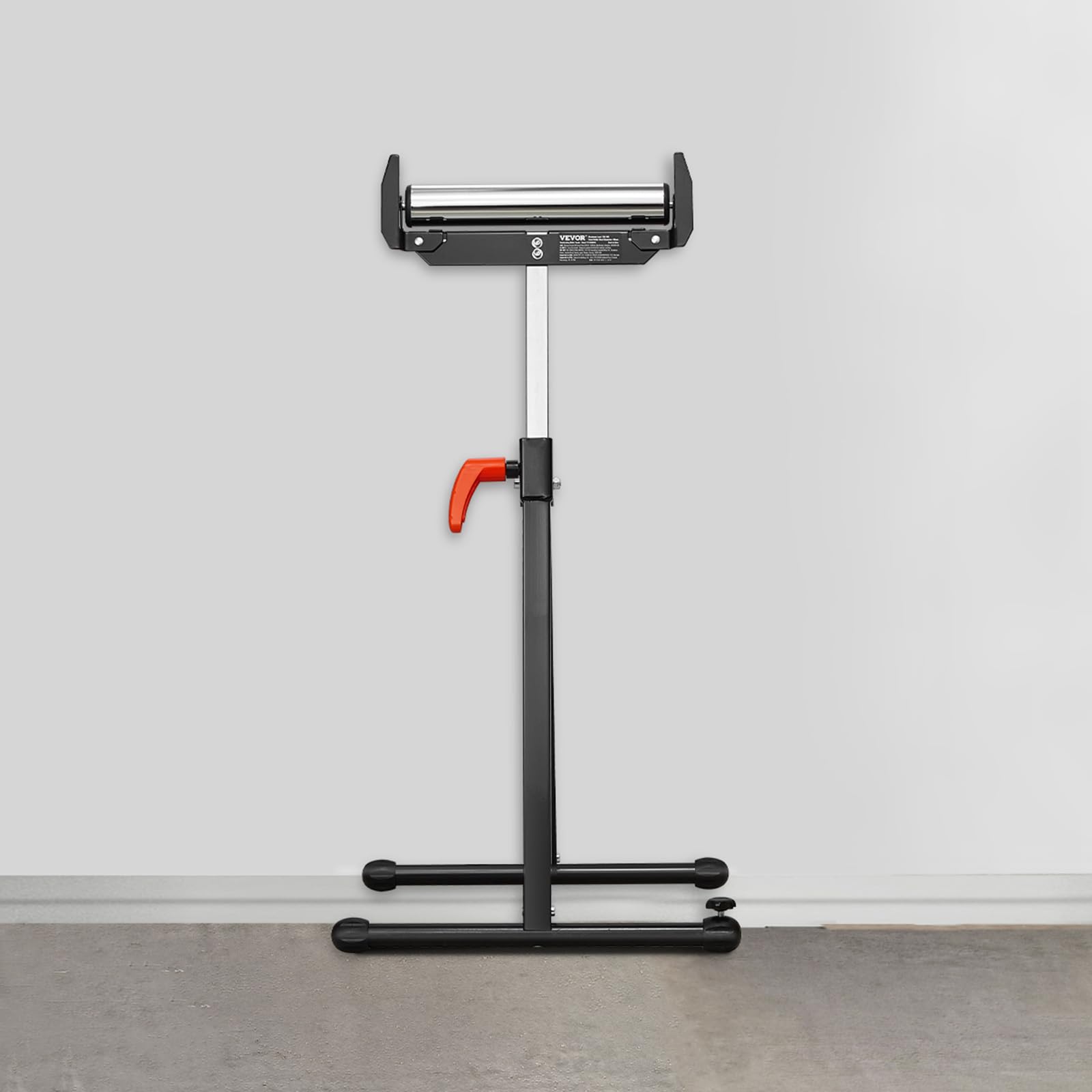 VEVOR 2er-Set Rollenständer, 113kg Tragkraft, höhenverstellbar 68-109cm, klappbarer Arbeitsbock mit Rollenkopf und Kantenführungen aus poliertem Stahl, für Tischkreissägen-Auslauf, Verlängerungsstütze