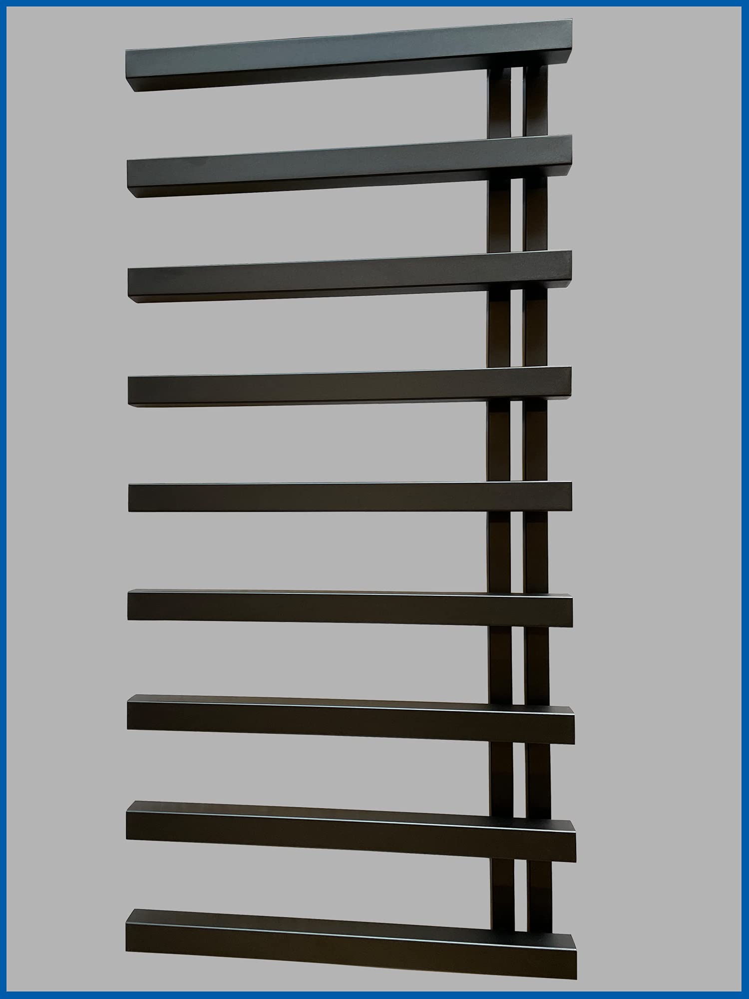 Termoarredo EFTALIA 1245 x 600 mm, nero antracite, con valvola termostatica