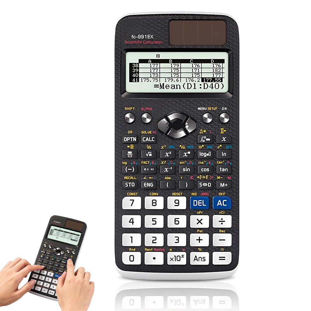 FX-991EX Scientific Calculator, 552 Functions Calculator School Scientific, Scientific Calculator for Secondary School, A Level Maths Calculator for Students, Teachers, Business, School, Office