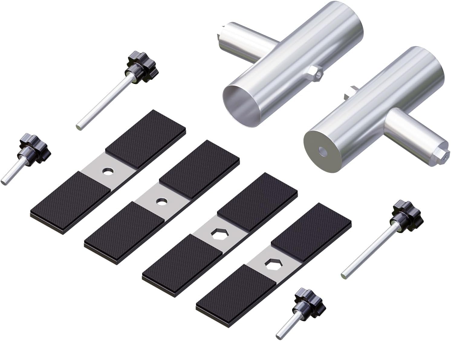 Adjustable Patio Umbrella Holder Clamp for Deck Railing and Poles | Outdoor Stainless Steel Umbrella Stand Base Bracket for Balcony, Patio Railing, Courtyard, Fences, Rust-proof, 2Pcs