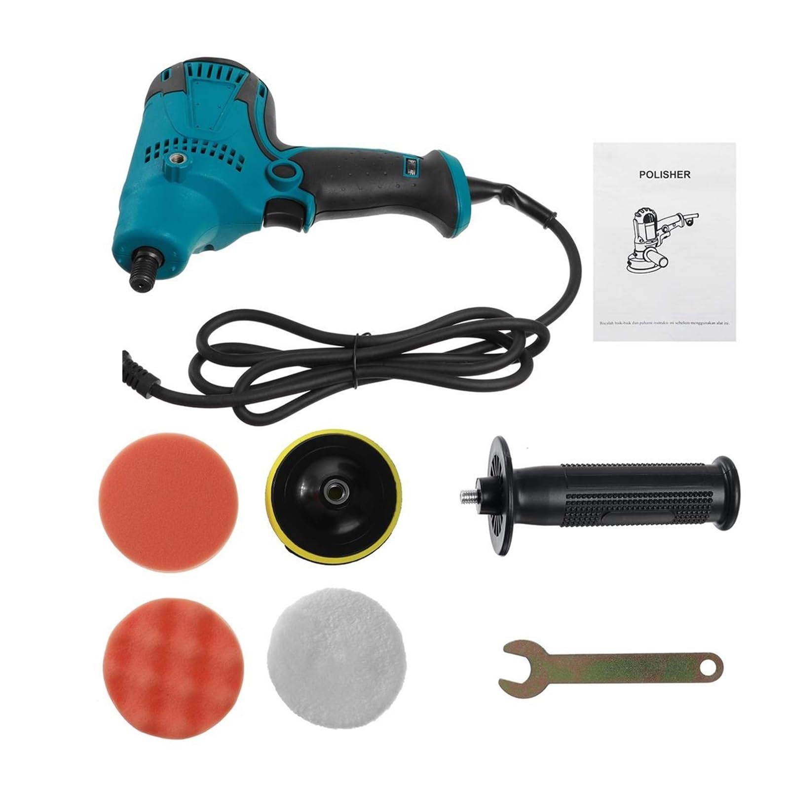 LNHHG 1000W Adjustable Speed Polisher Car Electric Machine Waxing Auto Furniture Polishing Tool Grinding Machin(Type 2)