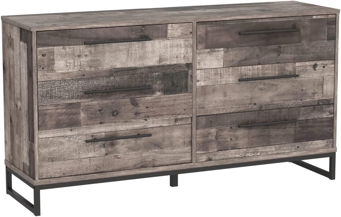 Neilsville Industrial Dresser, Butcher Block Gray