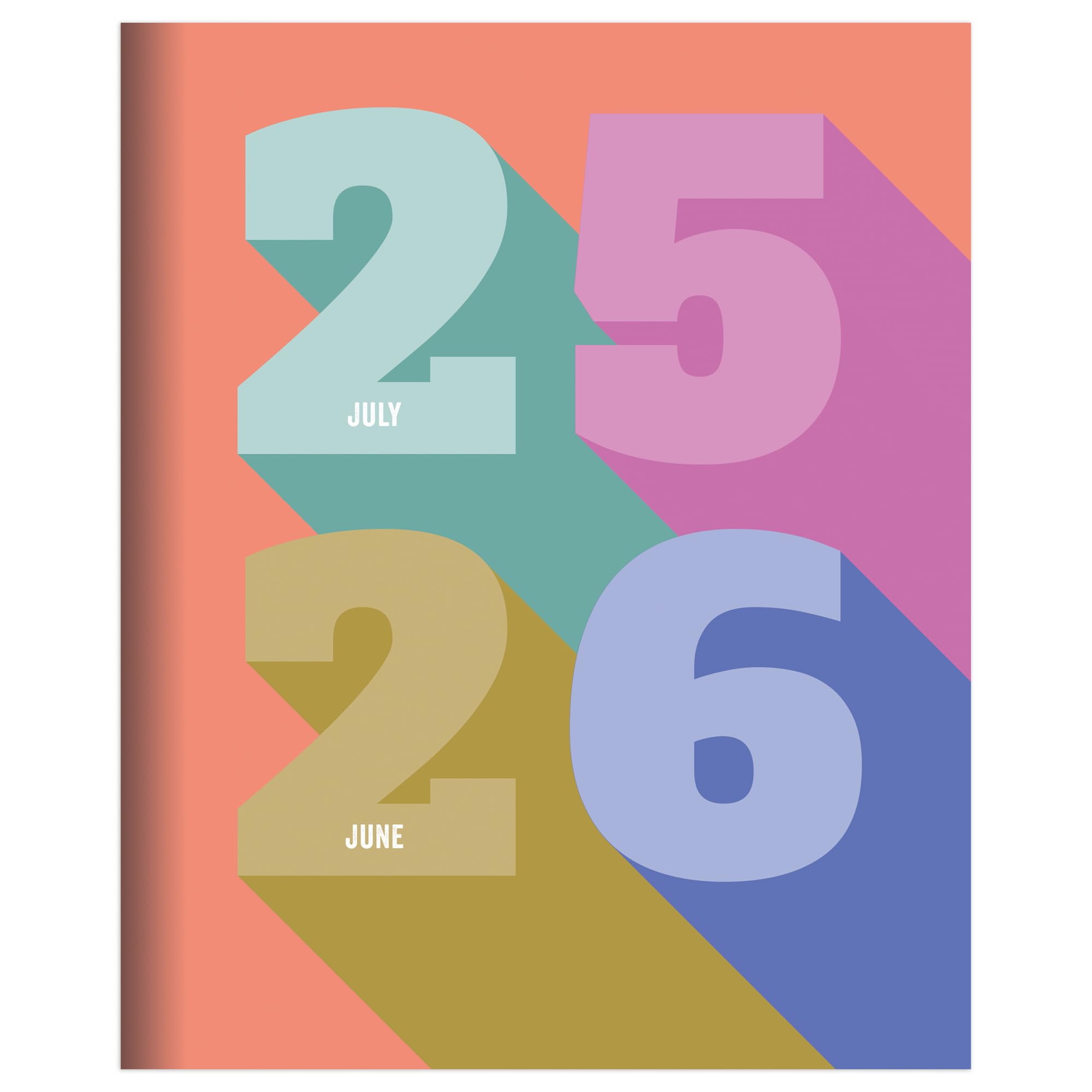 TF Publishing July 2025 - June 2026 Big Bold Medium Monthly Planner - 12 Month Academic Planner 2025-2026 with 2-Page Spreads, Monthly Calendar Grids