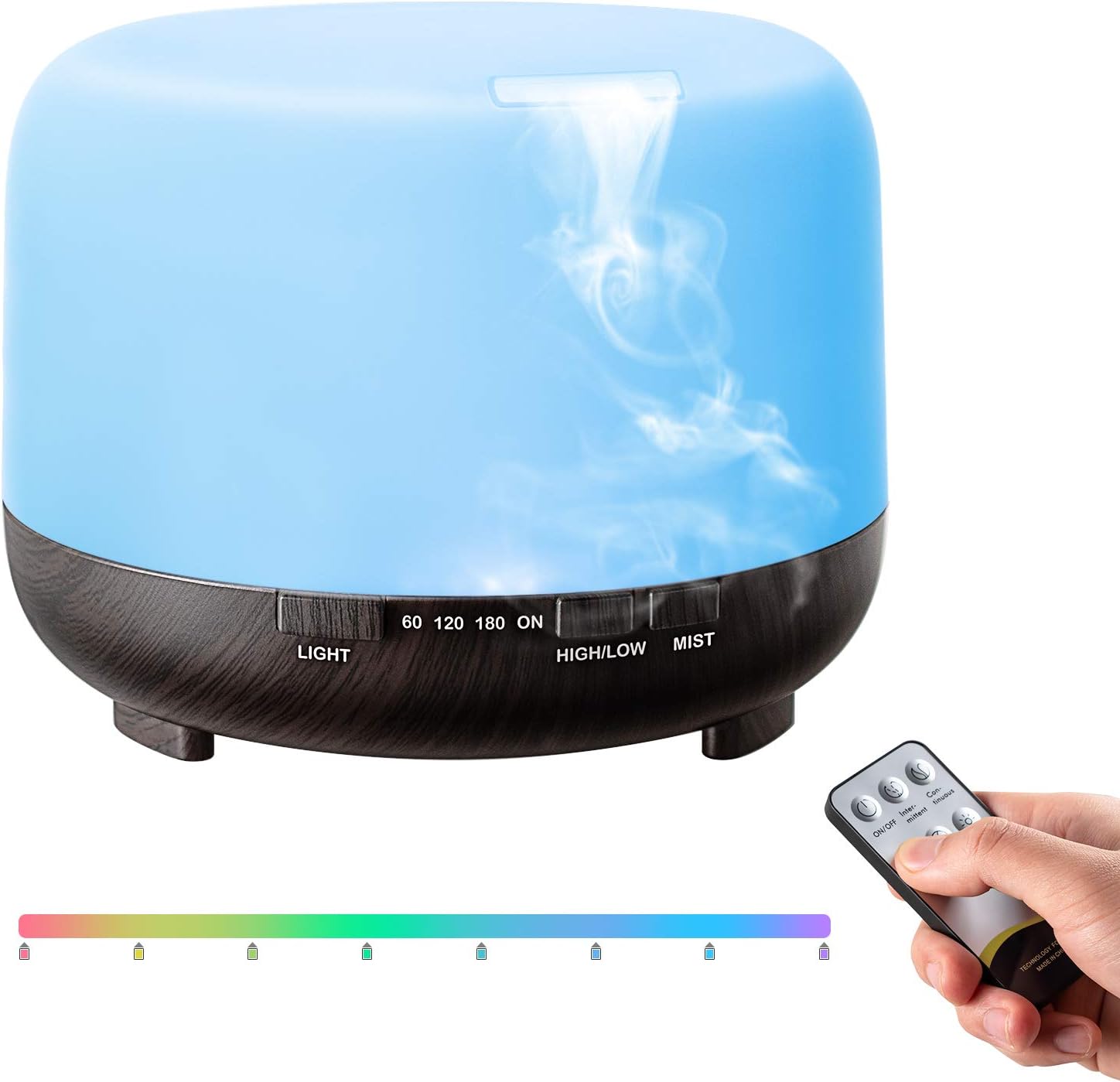 WD&CD Aroma Diffuser Luftbefeuchter 550ml mit Fernbedienung