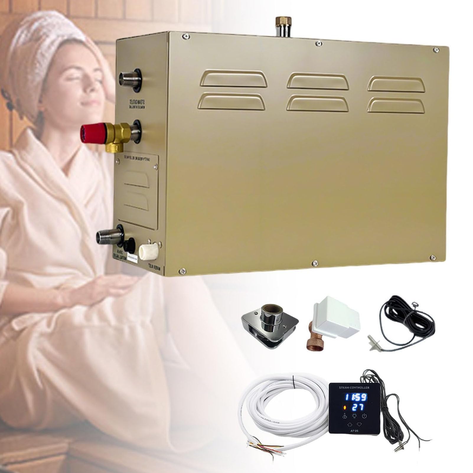 Caibendss Multi-Purpose Commercial Spa Steam Generator, 30Min To 12H Working Time 10.5KW