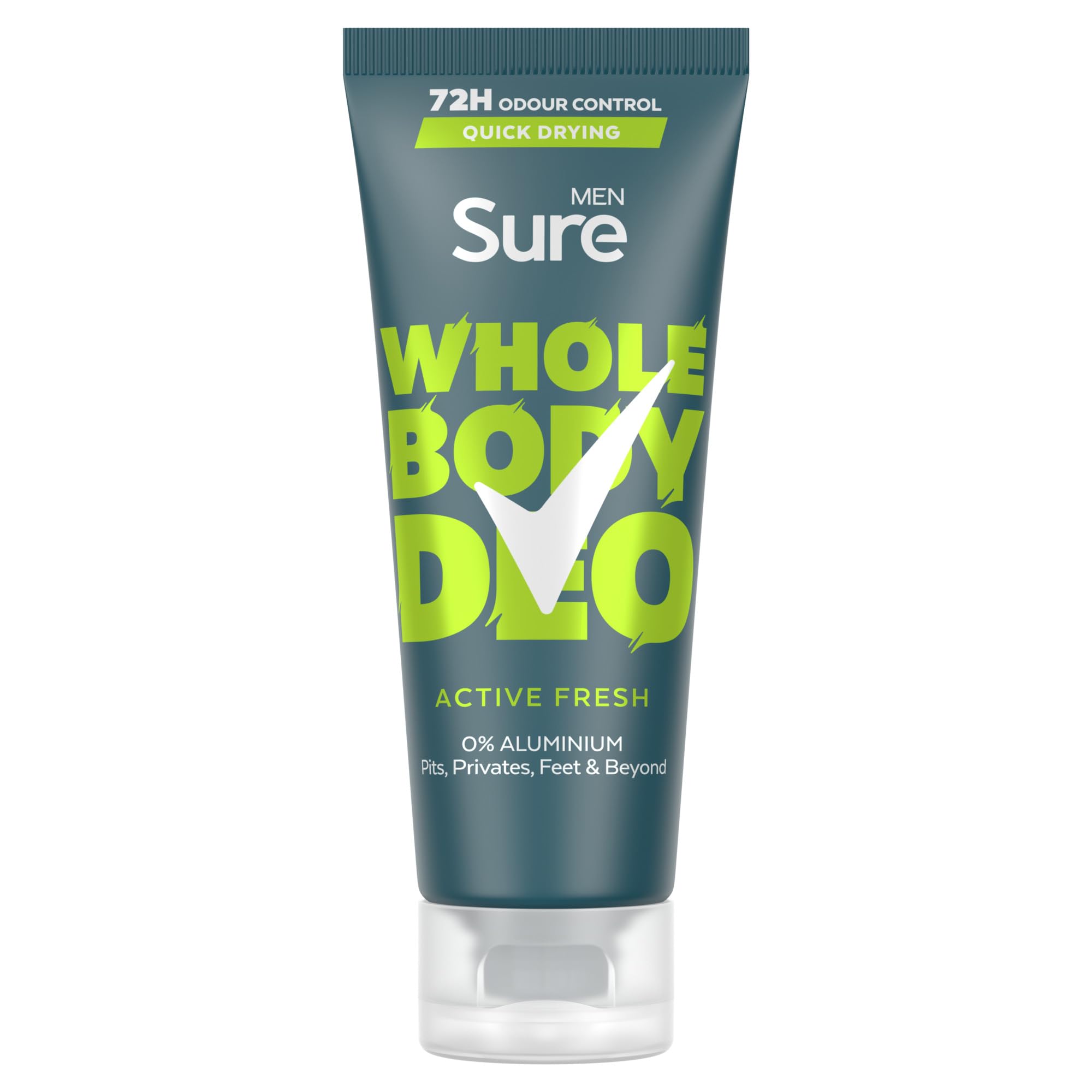 Sure Men Whole Body Deodorant Active Fresh W/ 72H Odour Control 75Ml, 3 Pk Cream