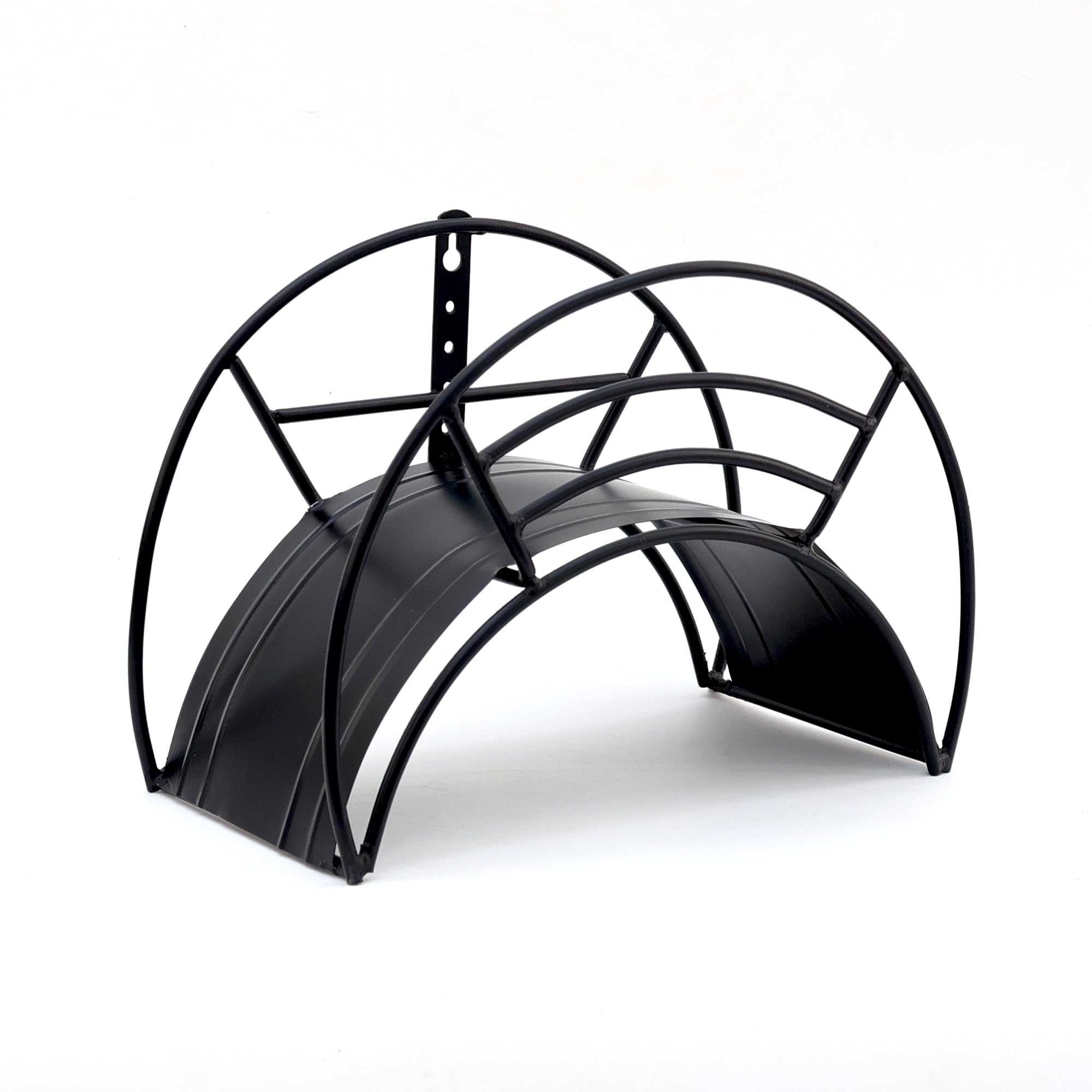 Urban Plant Wall Mount Garden Hose Hanger | Heavy-Duty Watering Hose Reel Holder for Garden, Outdoor, and Garage | Durable Metal Storage Hook for Hose Organization (Black)