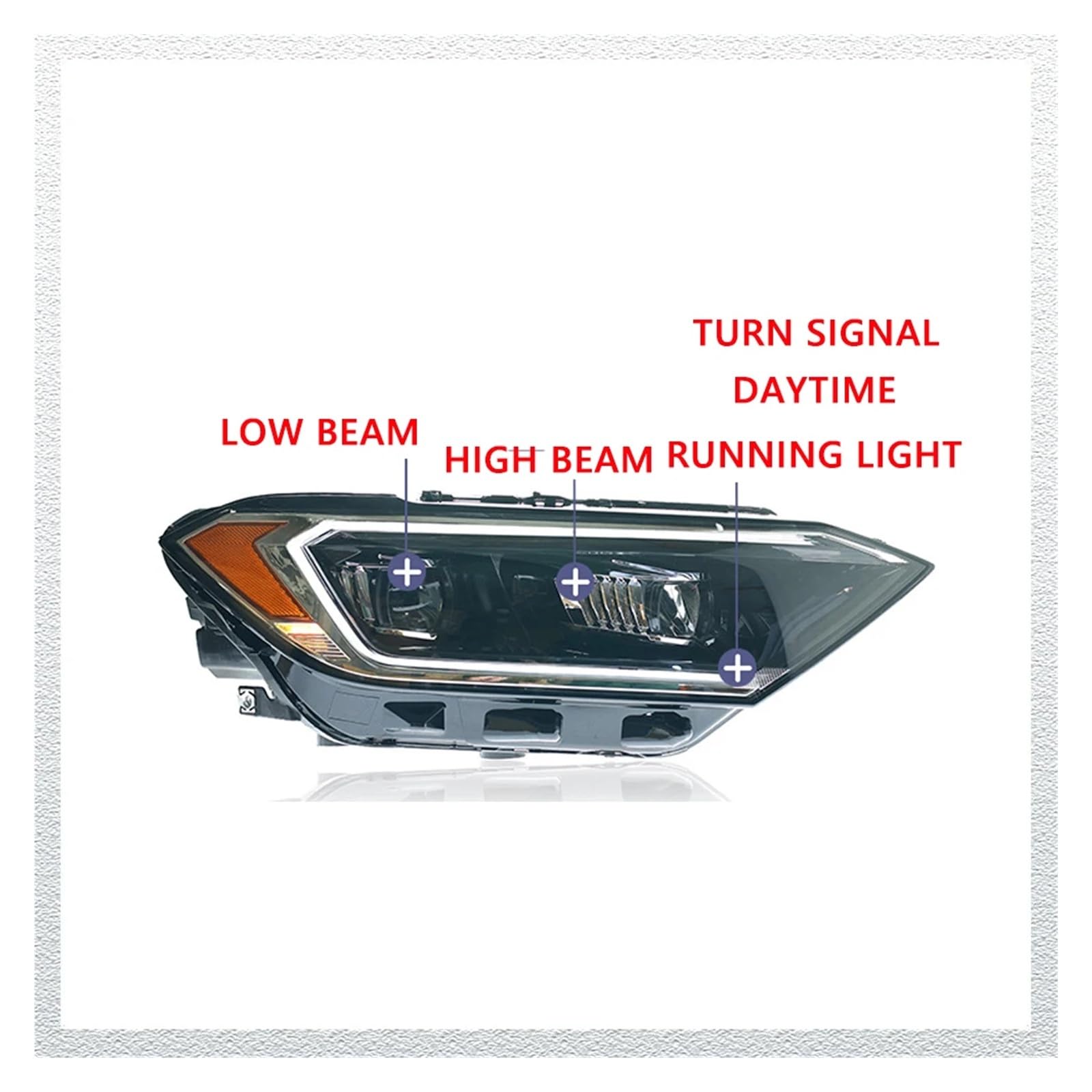 Pasuje do VW Jet//ta Sagitar 19-23 w nowym stylu Led DRL reflektor samochodowy montaż sygnału akcesoria samochodowe zmodyfikowana lampa stylizacja reflektory LED(Style A one pair)