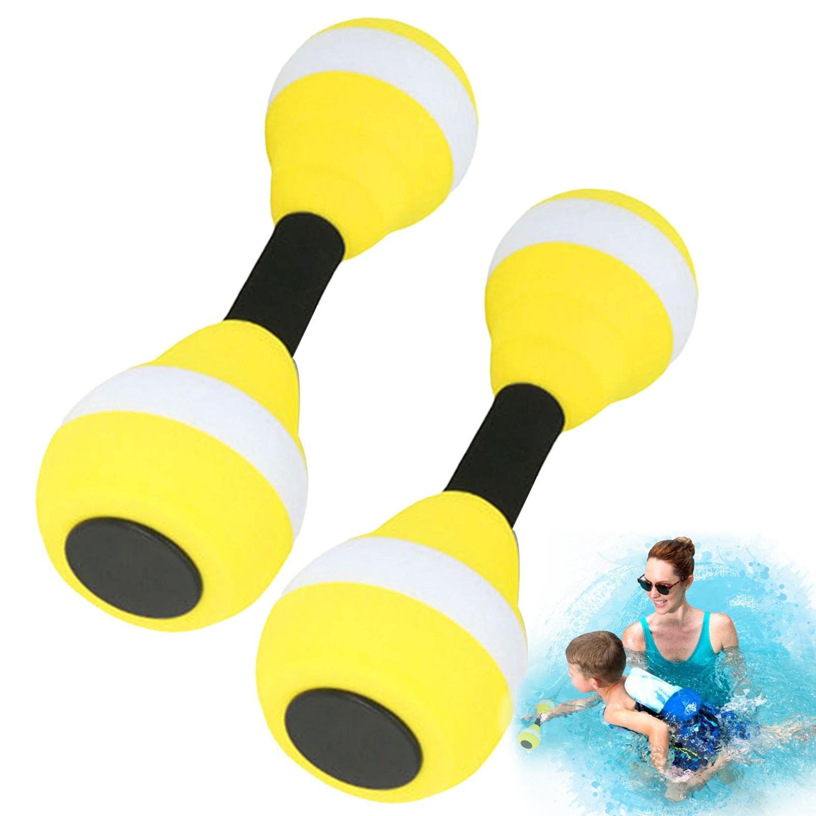 Manubri per pesi per acqua, 2 pezzi, in schiuma EVA, per esercizi acquatici, pesi, morbidi e imbottiti, per esercizi in piscina, acquagimica, acqua gyma, rafforzamento