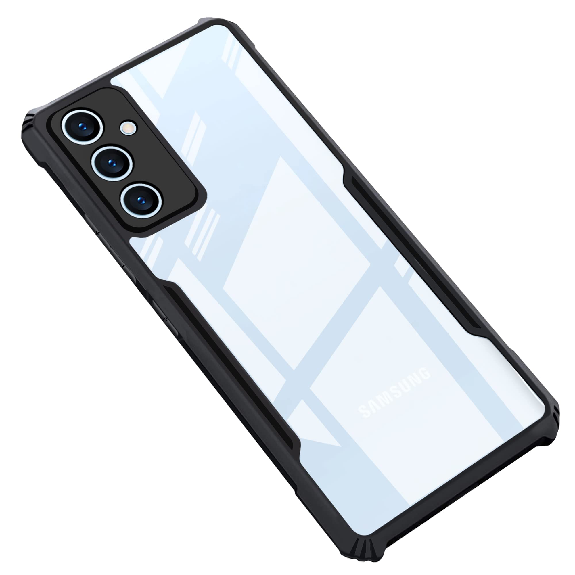 CEDO Samsung Galaxy A54 (5G) Back Case Cover | Camera Protection Shockproof Bumper-Edge | Acrylic Crystal Clear 360 Degree Protection TPU+PC | Transparent Eagle Back Case Cover (Black) (B0BYHY3P49) Amazon Price History, Amazon Price Tracker