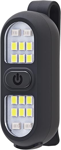 Clip on Flashlight, Running Light for Runners Rechargeable Safety Lights for Walking at Night Portable EDC Flashlight Gift for Runners Hands Free LED Work Light Warning Flashing Camping Hiking Gear