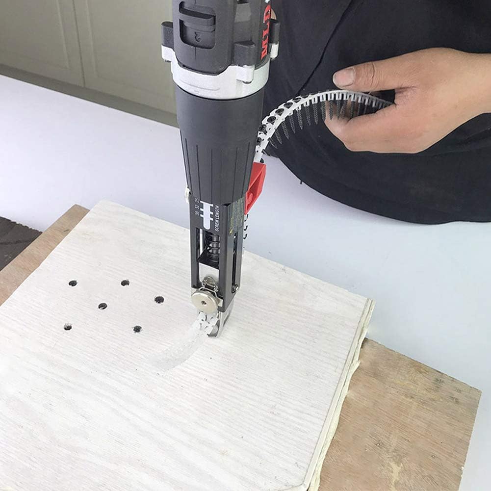 Chaîne de perceuse, boiseries Adaptateur de pistolet à clous automatique Ensemble de fixation de chaîne de perceuse électrique pour perceuse électrique Outil de travail du bois Fixation de perceuse él