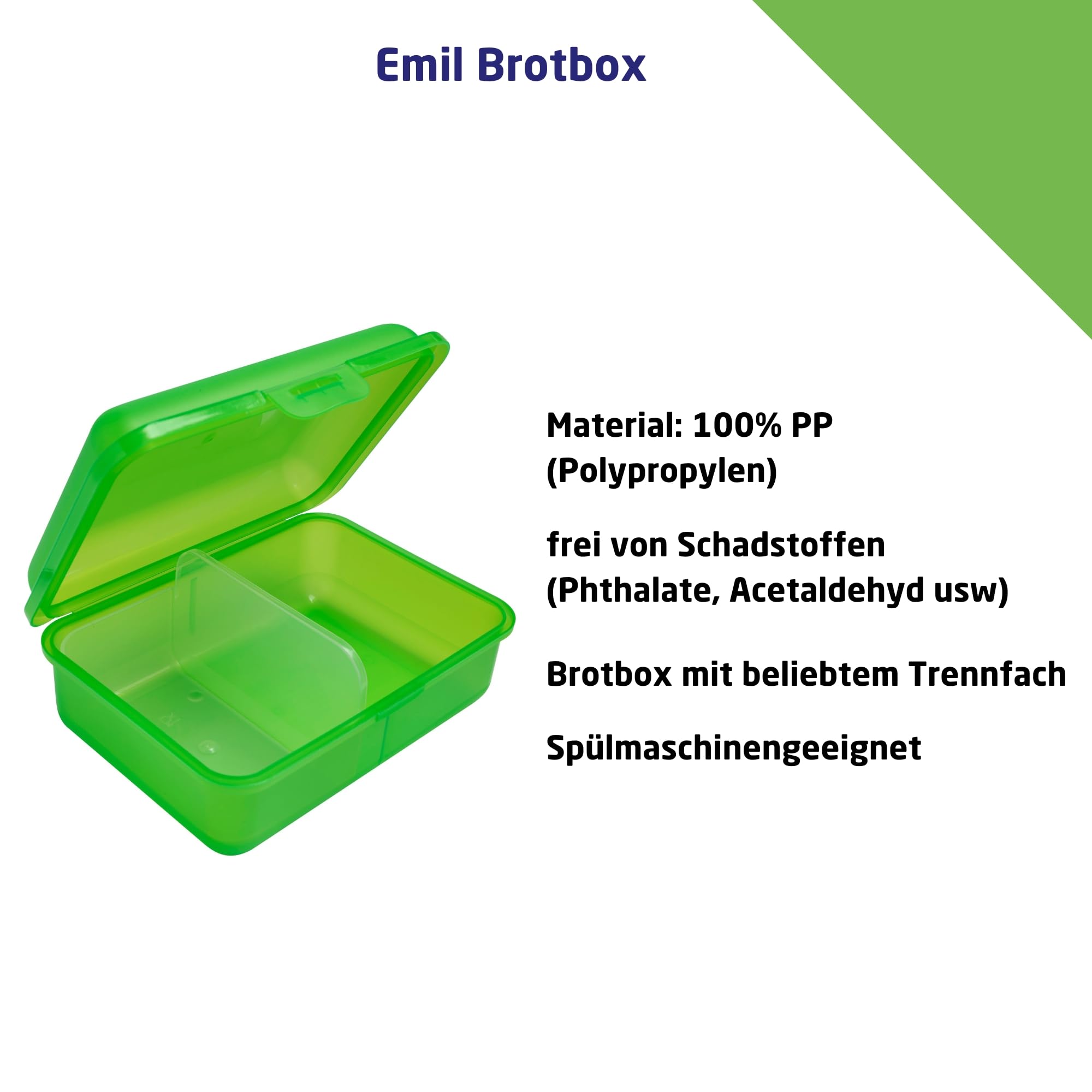 Emil Trinkflasche aus Glas inkl. Brotbox & Ersatzverschlüsse – Starterset zur Einschulung - BPA-frei & schadstofffrei, isolierend – Ziehverschluss für Wasser, Saft & Milch – Waldfreunde (0,3l)