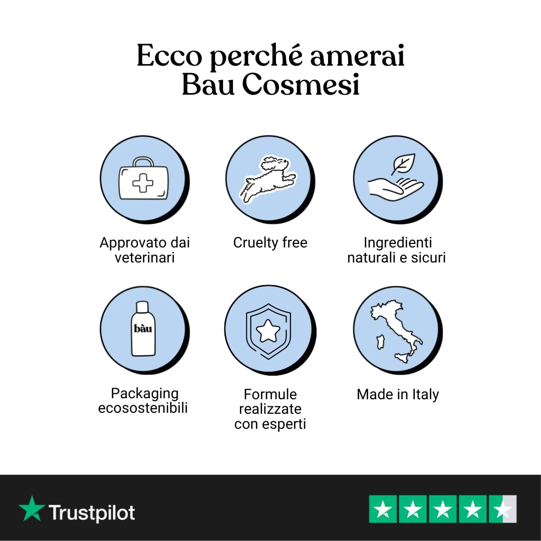Bau Controllo Placca e Tartaro Cane in Polvere con Alga Ascophyllum Nodosum, Propoli e Menta, Mangime Complementare per Igiene Orale Senza Spazzolino, Alito Fresco e Gengive Sane del Cane