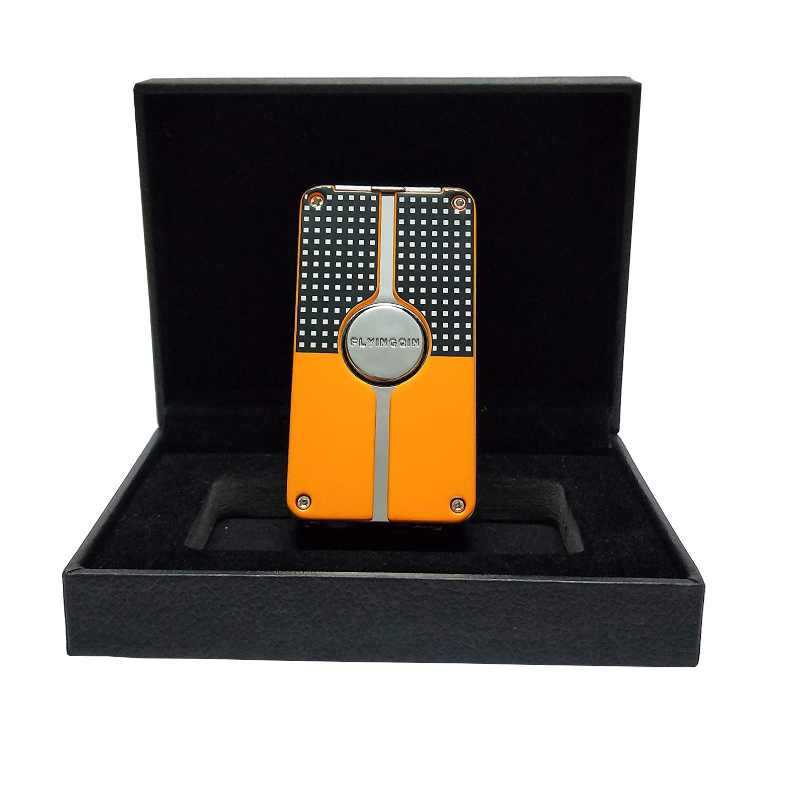 New 3 Jet Blue Flame Lighter,Yellow Cigar Lighter with Hole Punch-image-41