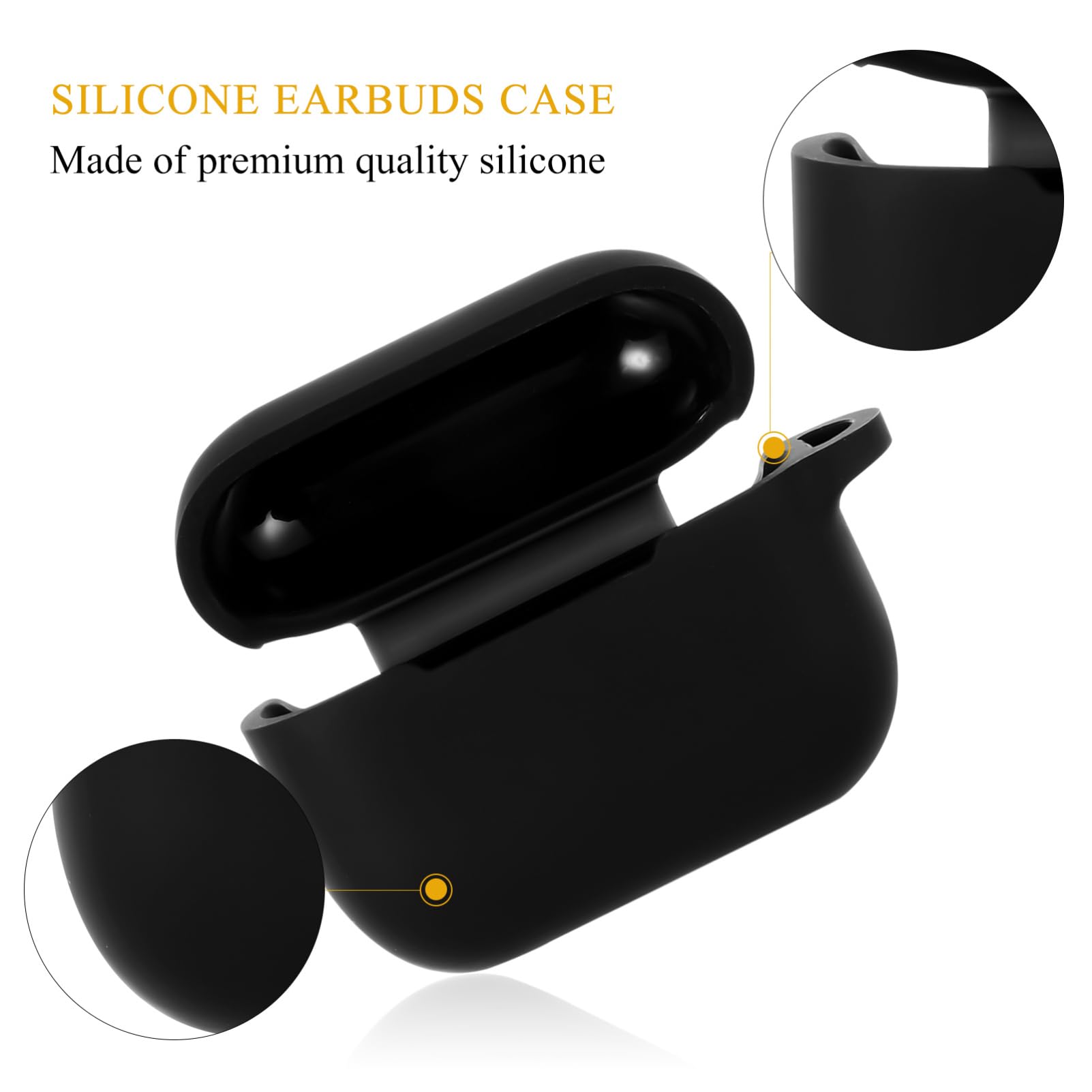 OSALADI 4piezas Funda De Silicona para Auriculares Cadena Antipérdida Kit Protector Compatible Pro Accesorio Práctico y Delicado para Uso Diario