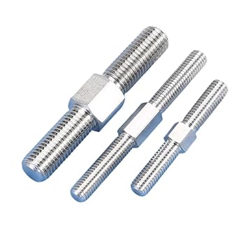 2Pcs M6100 304 Stainless Steel Double End Stud Bolt