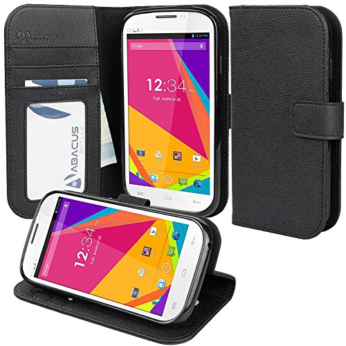 BLU Studio 5.0 K D530k Case, Abacus24-7 BLU Studio 5.0K Wallet Case with Flip Cover, Stand and Pockets for ID, Credit Cards - Black BLU Studio 5.0 K D530k Flip Case